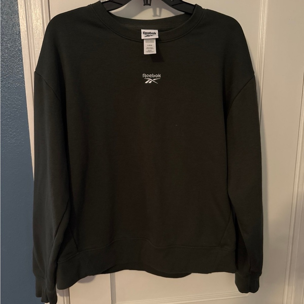 Reebok women’s Classic Crewneck Sweater in dark green
